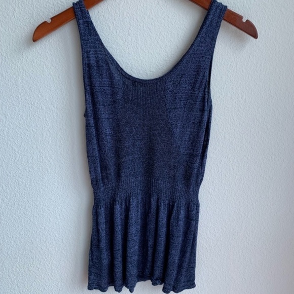 NIC+ZOE Navy Silk Mix Tank SP - Picture 2 of 5
